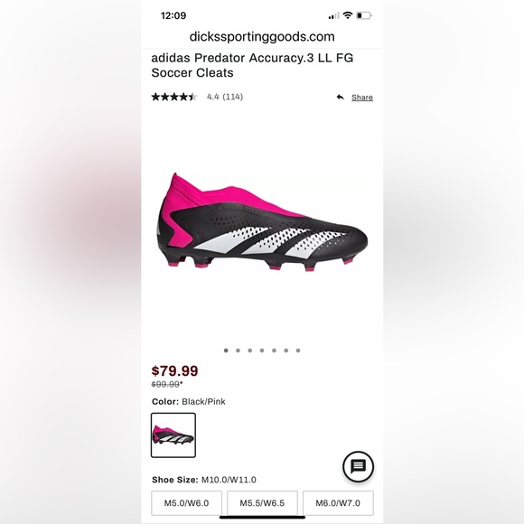 adidas girls soccer cleats